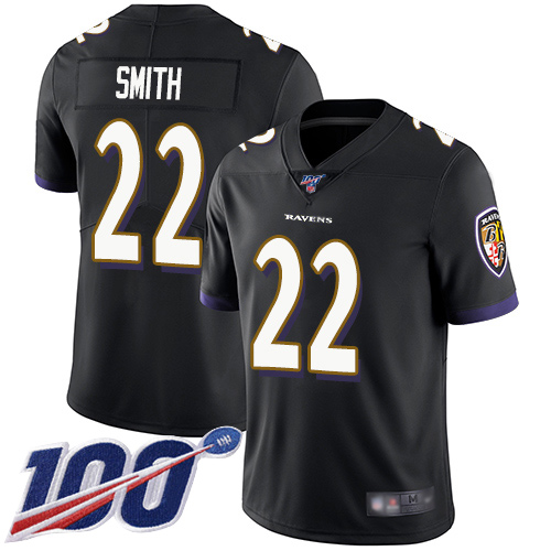 Baltimore Ravens Limited Black Men Jimmy Smith Alternate Jersey NFL Football #22 100th Season Vapor Untouchable